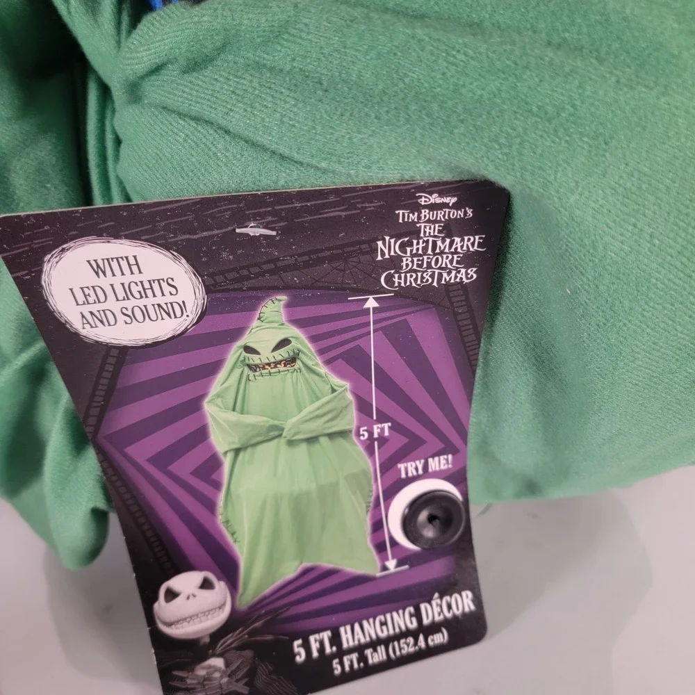 Disney Nightmare Before Christmas 5 Ft Oogie Boogie Hanging Decor LED Sound